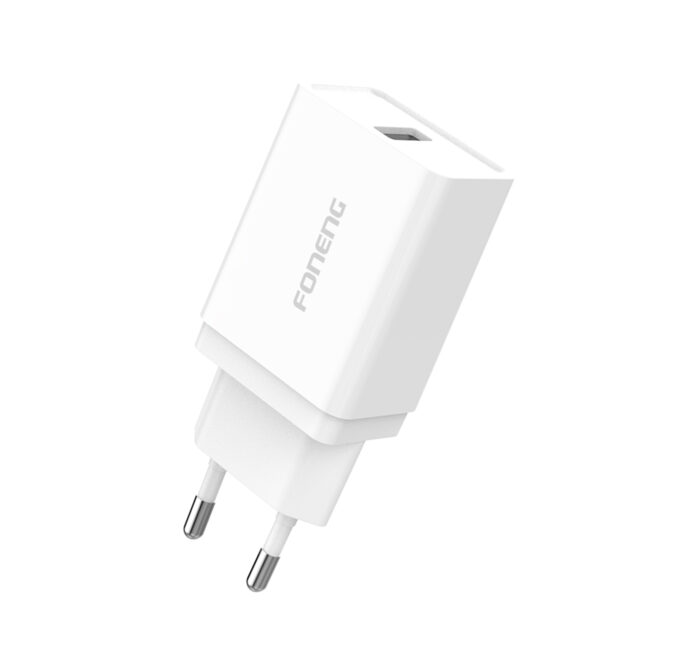 CARICABATTERIA ALIMENTATORE DA RETE FONENG K300AL - USB - 18W 3A BIANCO